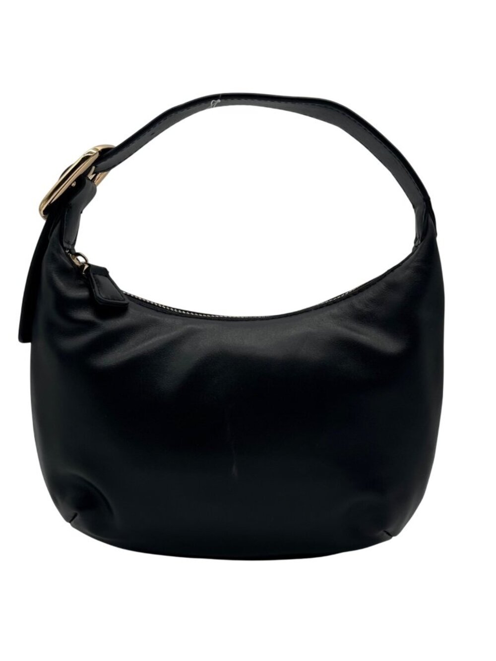MMS Brands Black Faux Leather Shoulder Bag